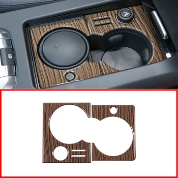 

2Pcs Sands Wood Grain ABS Chrome Cup Holder Decorative Frame Trim For Land Rover Discovery Sports 2015-2018 Car Accessories