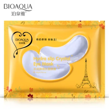 

2pcs=1pair Hot sale BIOAQUA Crystal Collagen Eye Mask Sticker anti-aging anti-puffiness dark circles moisturizing eye care