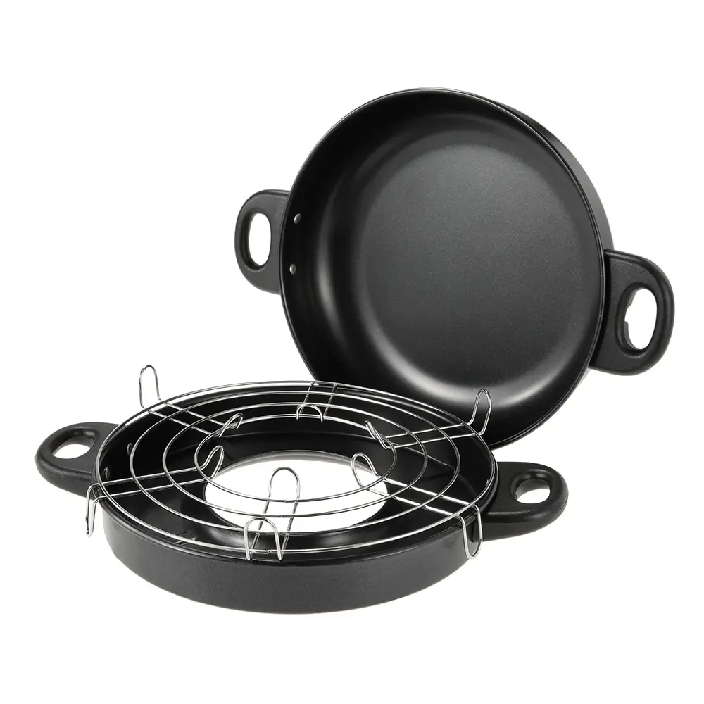 

Outdoor Stainless Steel Fry Pan + Non-stick Griddle Plate Set for Travel Camping Hiking Picnic Furnace Bbq Barbecue Grill