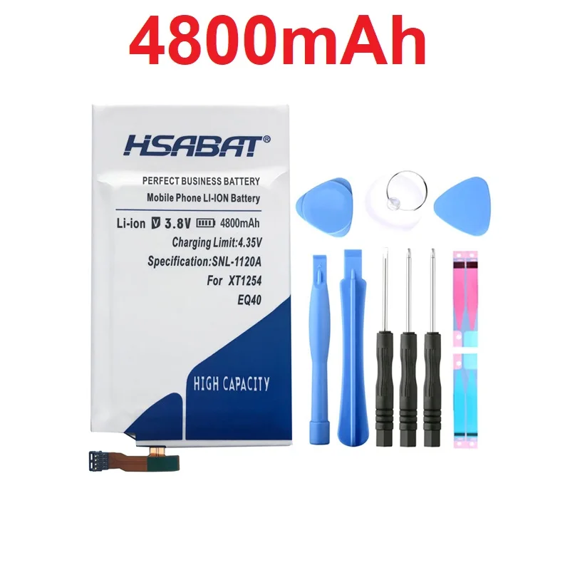 

HSABAT EQ40 4800mAh Battery for Motorola Moto Droid Turbo XT1254 XT1225
