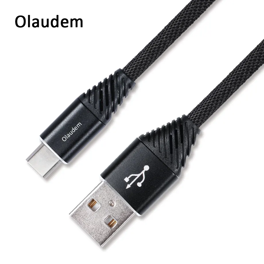 Olaudem Mobile Phone Cables 5V 2.2A Nylon Braided Fast Charging USB