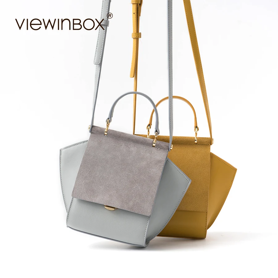 Viewinbox Luxury Brand Shoulder Bag Original Design Split Leather