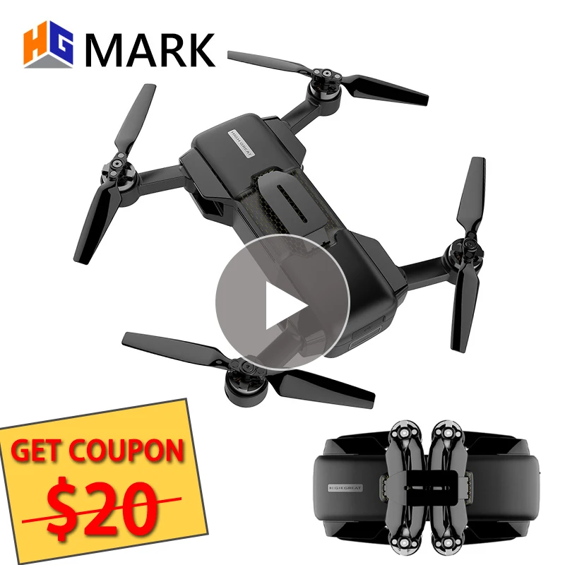 

HIGH GREAT MARK 4K Drone FPV 1080P HD Camera GPS VIO Positioning Electronic Image Stabilization Gimbal Camera Foldable drohne
