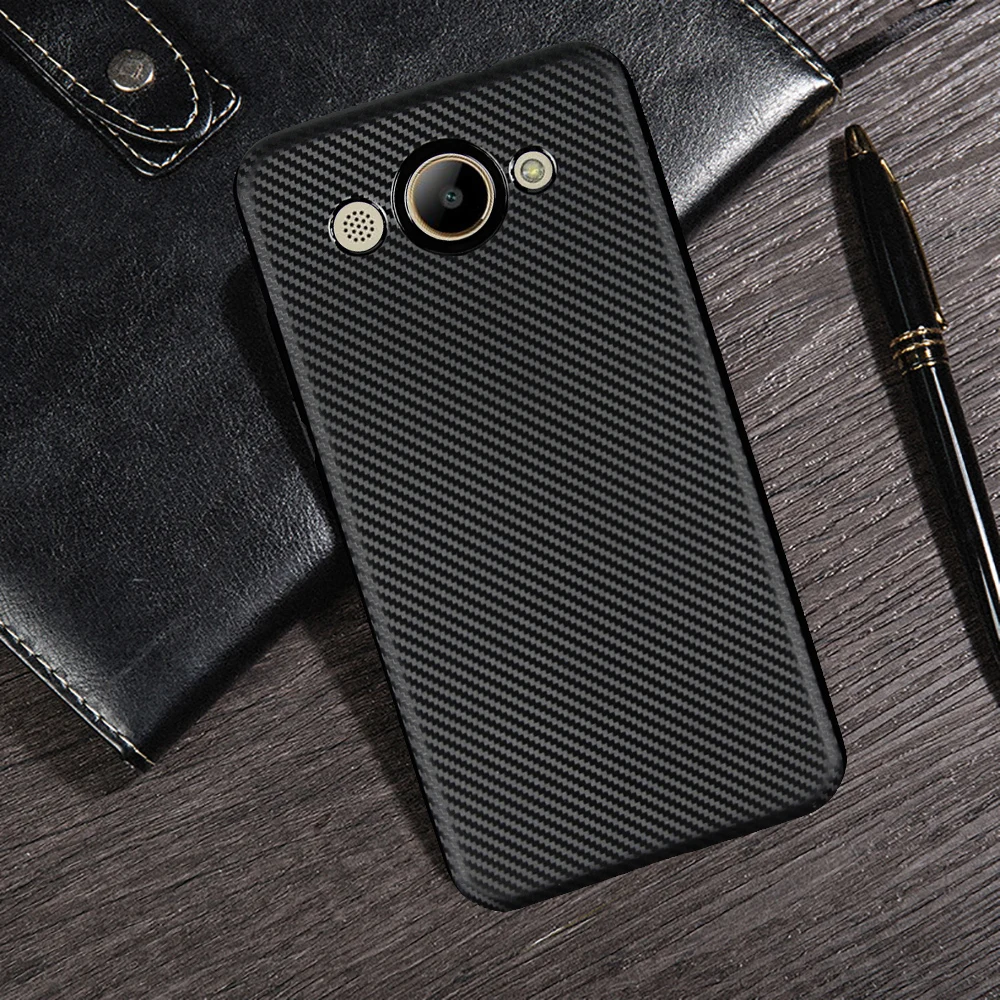 HATOLY For Fundas Huawei Y3 2017 Case Y5 Lite Ultra-thin Soft TPU Carbon Fiber Back Cover for CRO-L22 |