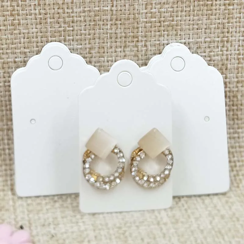 Оптовая продажа DIY Горячая Распродажа серьги карты 3X5CM новый стиль белые пустые