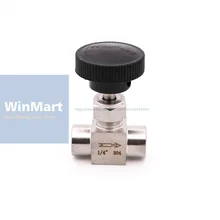 Sorekarain 1//2 NPT Female Needle Valve 304 Stainless Steel Water Gas Oil Flow Control