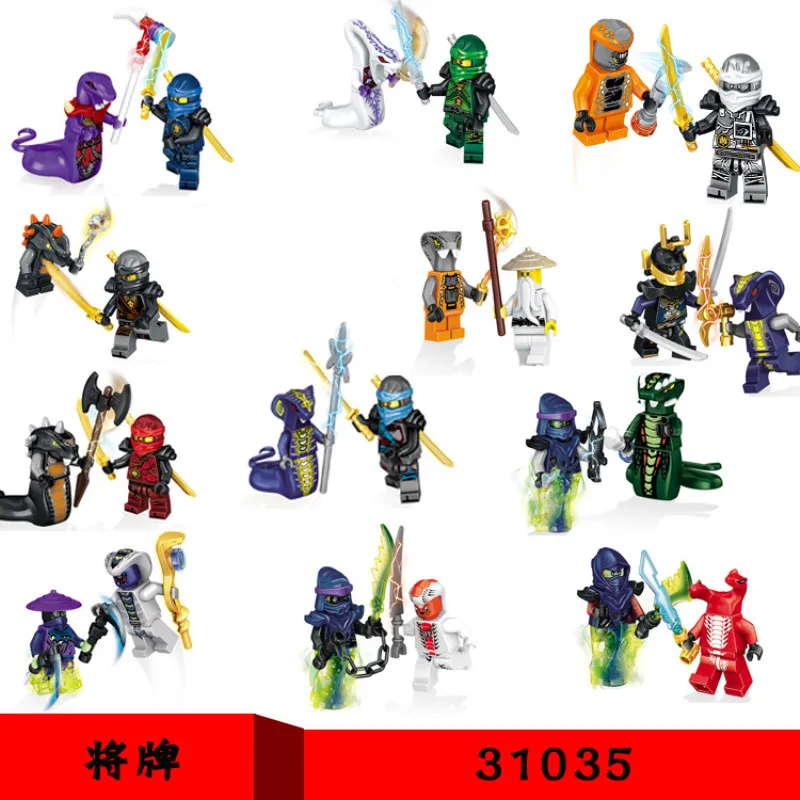 

24 figures with weapon Ghost Evil Ninja Pythor Chop'rai Mezmo Serpentine compatible with legoingly Ninjago building blocks toys