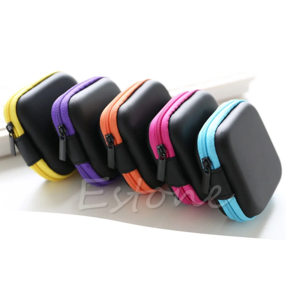 

OOTDTY New Multicolor Mini Storage Pouch Headphone Earphone Headset Earphone Bag Case