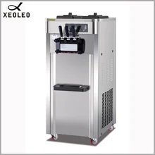 XEOLEO Вертикальная машина для мороженого 3 Ароматизаторы 2800W Мягкое мороженое 16-22LH Нержавеющая сталь Йогурт Мороженое R22R404a CE