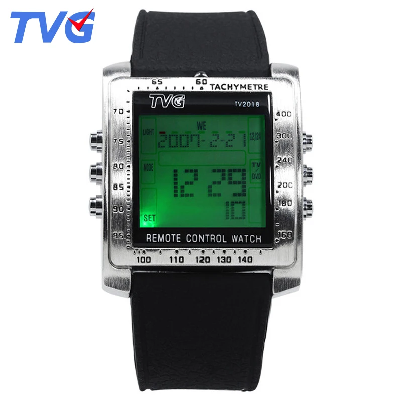 

TVG Luxury Digital Watch Man Luminous Back Light Silicone Watchband Date Day Week Alarm Sports Watches Boys Gifts For men