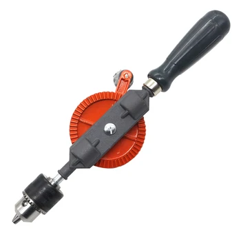 

1PC Hand Drill Medium Size Double Gear Easy to Use Hole Drilling Set for Woodworking Handycraft Timber Processing