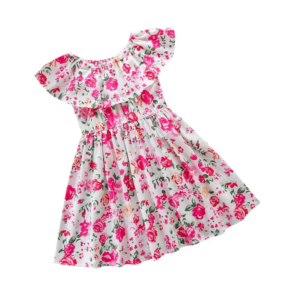 Buy 2017 Children Summer Clothing Girls Floral Dress