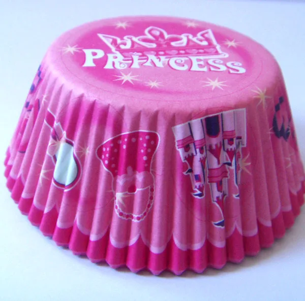 

Free Shipping 100pcs Pink Princess Paper Cake Cup Liner Baking Cup Muffin tray Cupcake Cases for girls' birthday baby shower