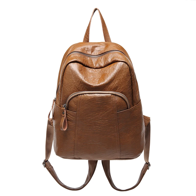 

Multifunctional Backpack Genuine Leather Women School Backpacks Big Capacity Female 2019 Escolar Shoulder Bags vintage C417