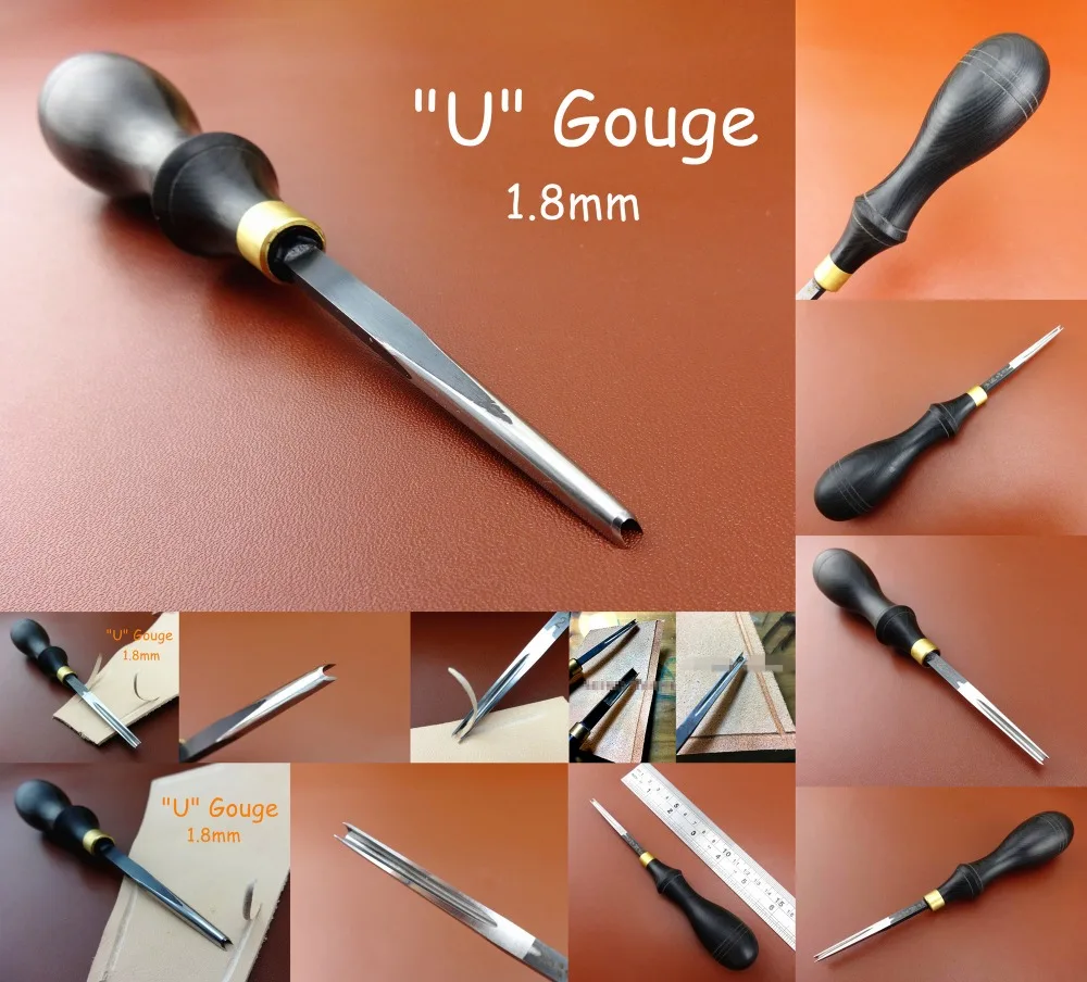 16 видов кожаного ремесла U V-Gouge режущая Складная кромка скошенная Лопата инструмент-швейная резьба штамповка нож резак удар