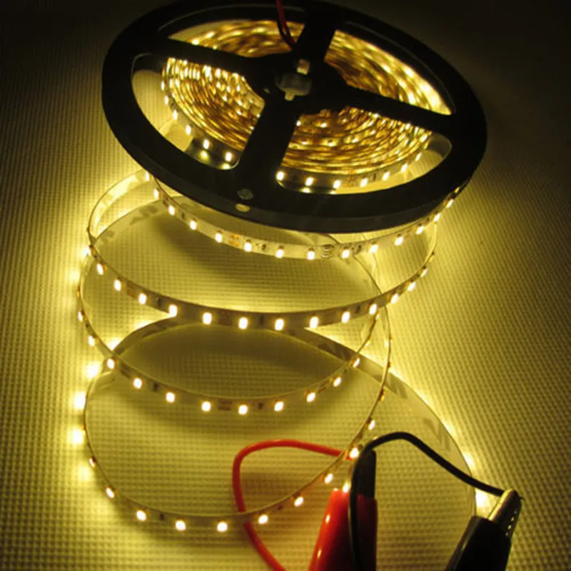 cheap 5m lot DC12V 3014 LED Strip Light 120LED meter Waterproof White Warm White Super Bright Flexible LED Tape Ribbon Free shipping