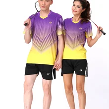 Ограниченное по времени предложение, профессиональные рубашки унисекс для бадминтона, дышащие майки для настольного тенниса, спортивные футболки, одежда для тенниса