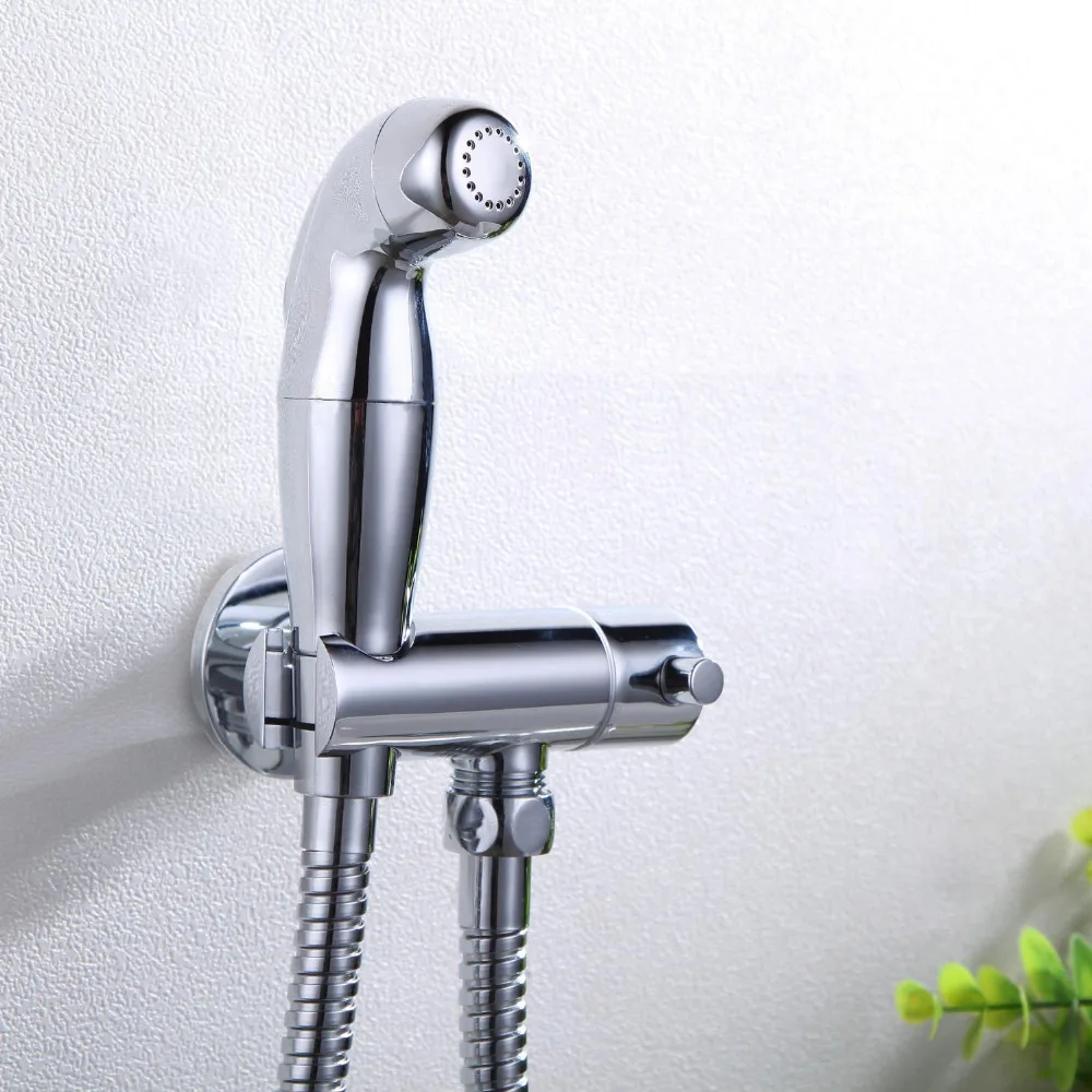 Toilette Shattaf Chrome Bidet Tuyau Douche À Main Pulvérisation Laiton Kit