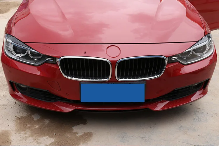 2 шт. Реальные углеродного волокна для BMW 3 4 серии F30 F32 F33 F36 2013-2019 передние противотуманные лампа полосы век отделка автомобильные аксессуары