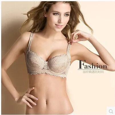 Push up bra 100% silk knitted detachable with inserting piece