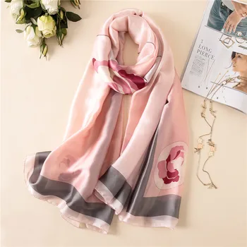 

Women Silk Scarf New sunscreen shawl scarves female summer travel scarf air conditioning scarf wild large beach shade beach towe