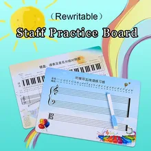 Rewritable Musical Notation Staff Sheet Practice Board Exercise Blank Card For Beginner Learner Student Child Piano Accessories