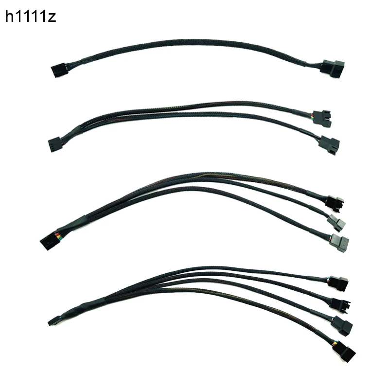 Fan Splitter Connectors Cables Computer-Case Extention 4-Pin Mainboard CPU PWM