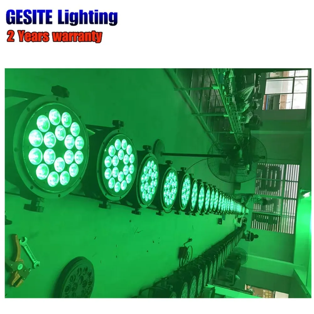 

4 шт./лот 18 Вт RGBWauv 6in1 алюминиевый светодиодный плоский par 18 шт. led par свет для сцены водонепроницаемый