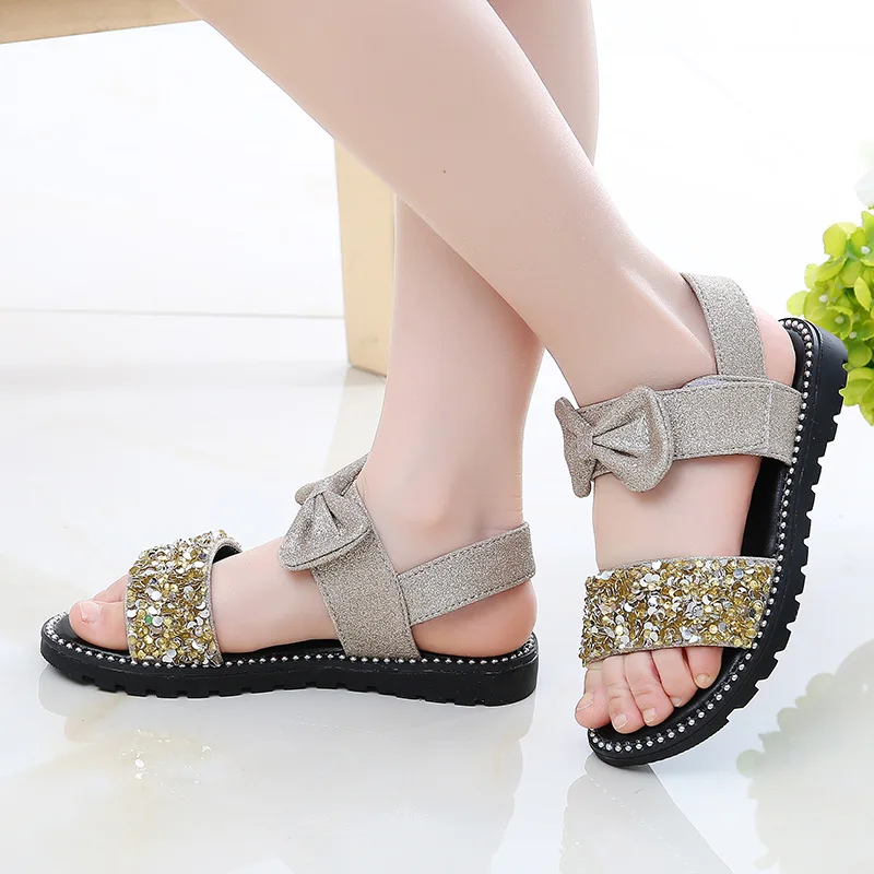 Fashion Sequins Girls Sandals Summer New Leather Kids Sandals for Girls Princess Shoes Soft Bottom Comfort Children Beach Shoes Fashion Sequins Girls Sandals Summer New Leather Kids Sandals for Girls Princess Shoes Soft Bottom Comfort Children Beach Shoes