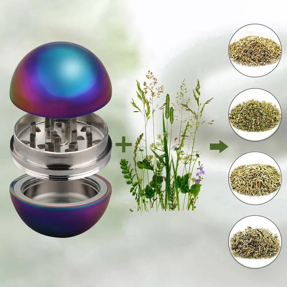 

3-layer 52mm Metal Herb Spice Mills Tobacco Grinder Spice Graters Cursher Crank Muller Mill Pollinator Smoking Accessories LS*D