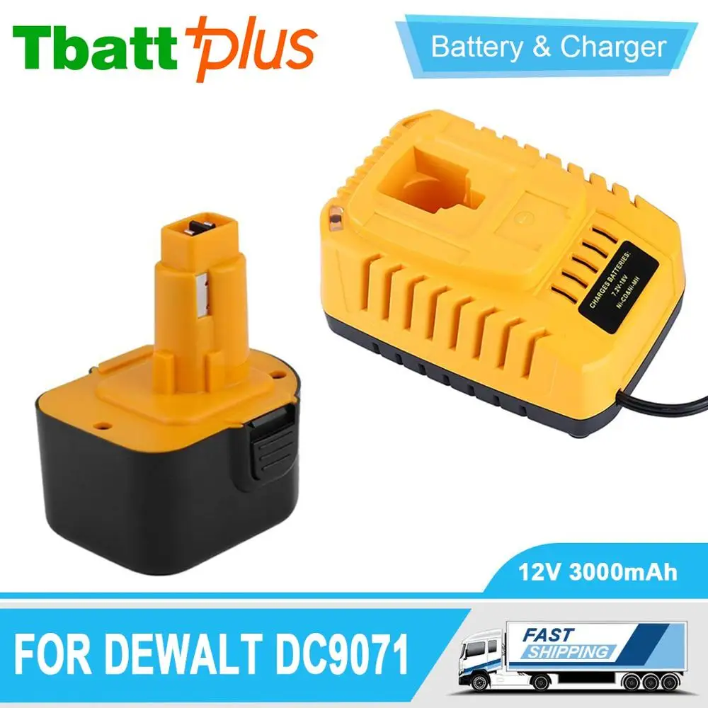 12V 3000mAh Drill Battery For Dewalt DC9071 DE9037 DE9071 2832K 2800 DC DW Serie 