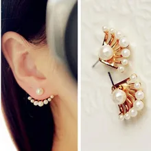Ювелирные изделия в европейском и американском стиле, изысканные маленькие серьги с искусственным жемчугом для женщин, милые серьги 4ED126