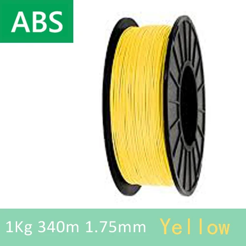 YOUSU PETG/PLA/ABS/FLEX/нейлоновая нить пластик для 3d принтера/1 кг 340 м/диаметр 1,75 мм/ из города - Цвет: ABS  Yellow 1kg