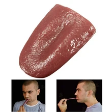 1 Piece Trick Funny Rubber Prank Fake Tongue Stretch Magic Fake Tongue Toys for Joke Trick Novelty Horror Magic Toys for Gifts magic trick funny eyes glasses black