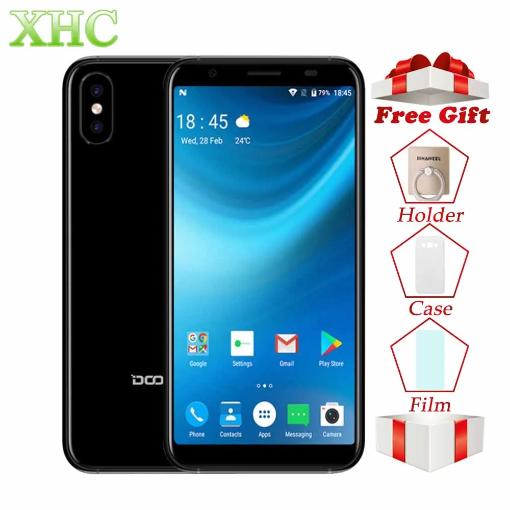 WCDMA 3g DOOGEE X55 Android 7 1 5 дюйма смартфонов MTK6580 4 ядра ГБ Оперативная память 16 Встроенная