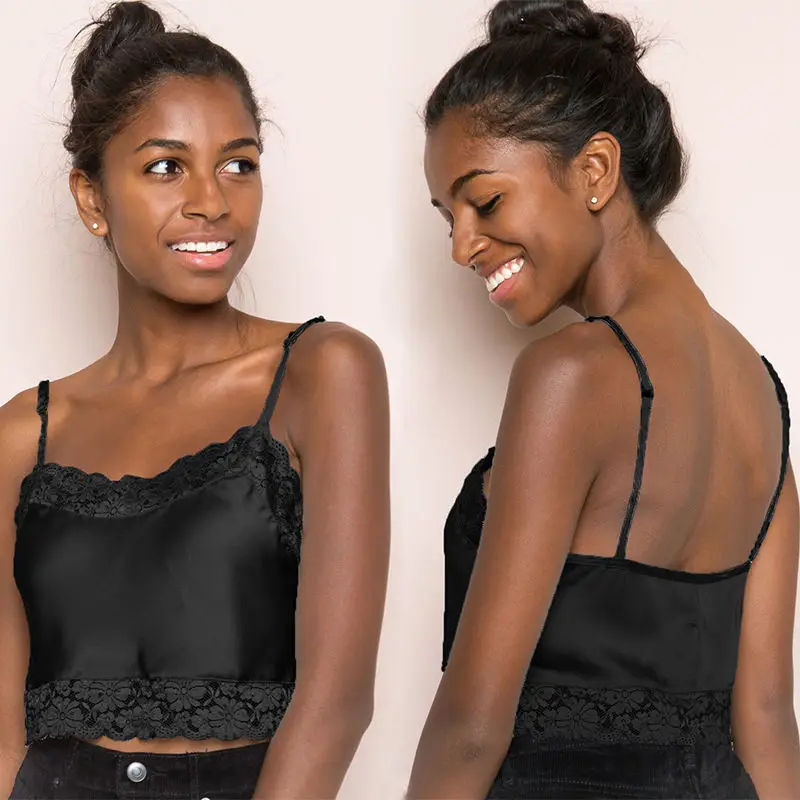 Bralet Bra Bustier Sleeveless Crop Top Cami Unpadded Tank UK Women