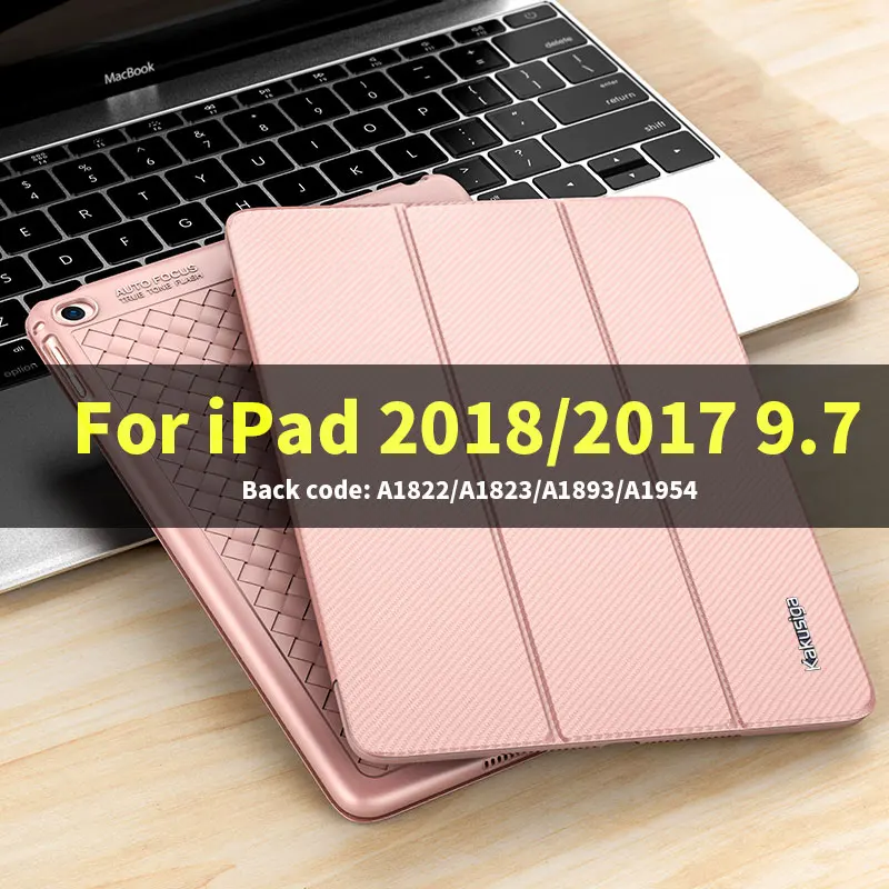 Ультра тонкий охлаждения Тканые Чехол для Apple iPad 9,7 чехол для iPad Air 1 2 Smart магнитная кожа чехол для iPad Pro 9,7 - Цвет: For iPad 2017 2018