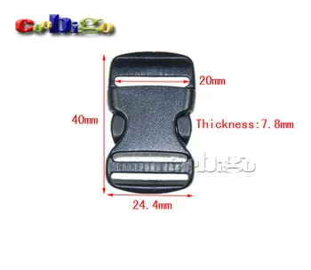 3/4" Dual Adjustable Side Release BuckleS Plastic Molle Tactial Backpack Bag Parts Accessories Dog Collar Webbing 20mm #FLC066-B