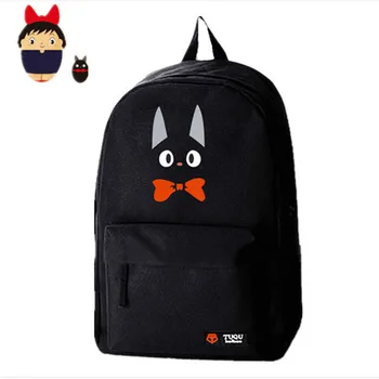 

Kiki's Delivery Service Black Cat Women Cute Backpacks Kawaii Travel Bagpack Canvas Laptop Backpack Cat Bookbag School Bags