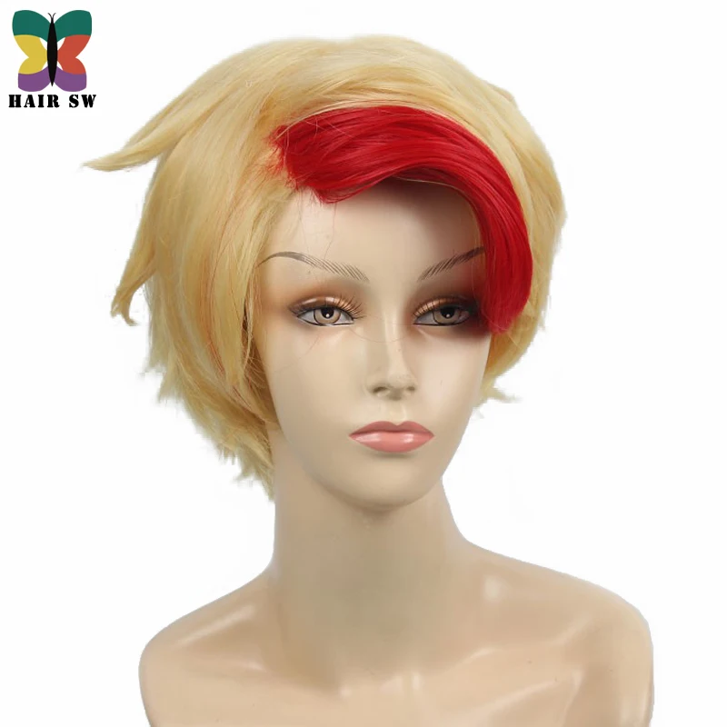 Волосы SW Короткие прямые на льду косплей многослойный парик синтетические