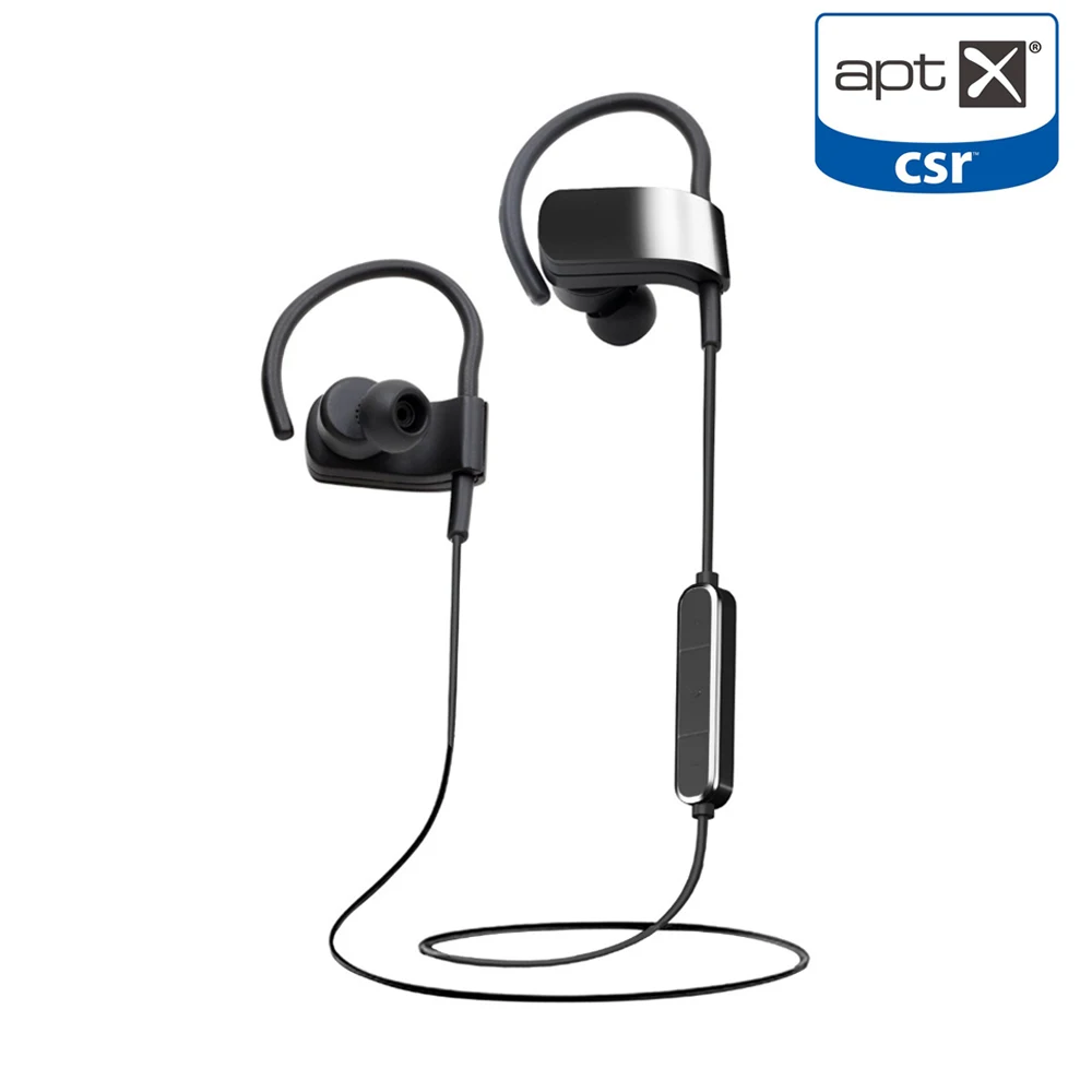 

Bluetooth 4.1 Aptx Handsfree Headphone Wireless HD Hi-Fi Sport Earphone Sweatproof Noise Cancelling Earbud Secure Fit Design