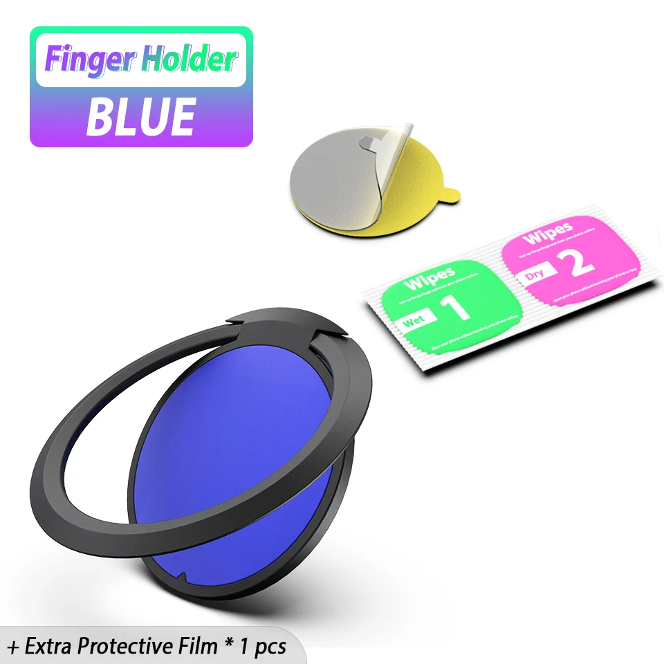 Круглый перстень, держатель для телефона в автомобиле, магнитное кольцо для телефона, держатель для планшета, смартфона, поддержка для iPhone, samsung, huawei - Цвет: Blue