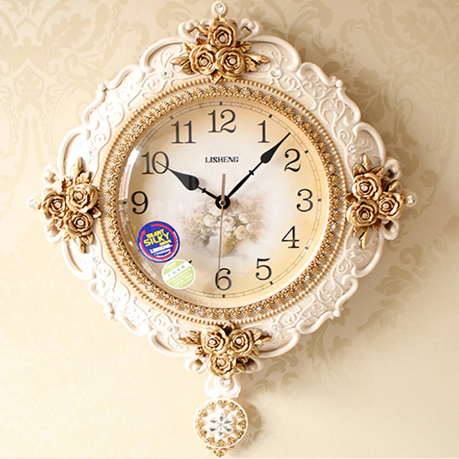 

Rustic Durable Creative Plastic Wall Clock Craft Wall Watch Circular Home Decor Muovia Modern Clocks Decorative Tools 40A0907