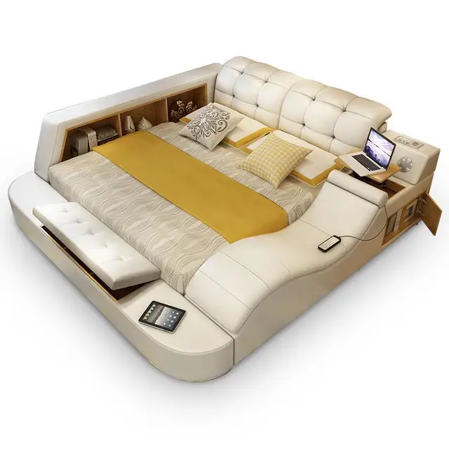 Per La Casa Set Letto Matrimoniale Bett Ranza Recamaras Modern Per La Casa Set Letto Matrimoniale Bett Ranza Recamaras Modern Dormitorio Leather Mueble Bedroom Furniture Moderna