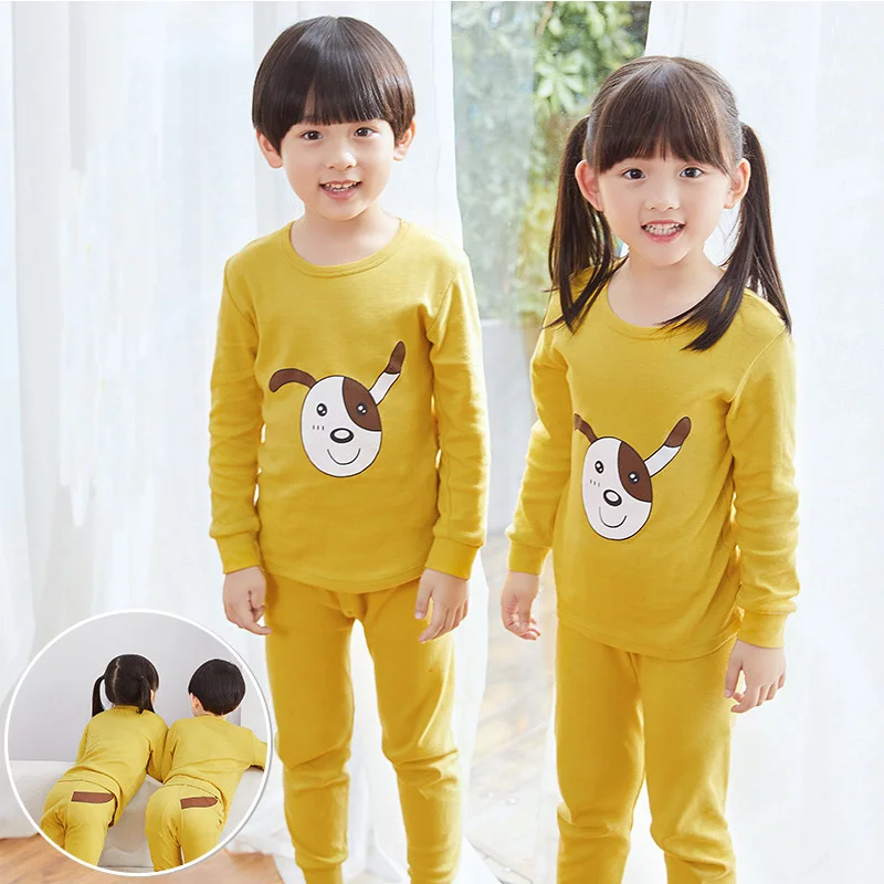 

Girls Boys Sleepwear Winter Nightwear Children's Clothes Cartoon Cotton Full Sleeve Pajamas Set Two Piece Homewear Pyjamas Kids