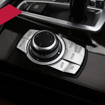 

Replacement type Multimedia Buttons Sequins decoration cover trim 5pcs for BMW X1X3X4X5X6 1/2/3/5 series 3GT Chrome ABS