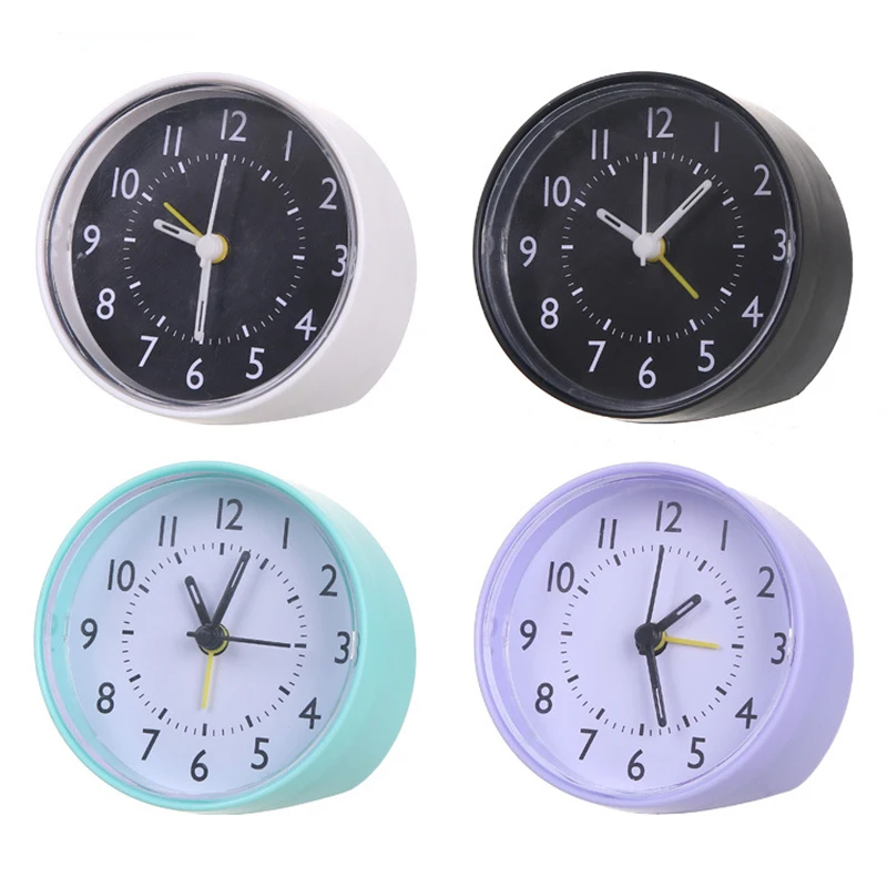 

Whole Sale Retro Portable Cute Mini Cartoon Alarm Clock Round Number Creative Desk Table Digital Clock Home Decor Accessories