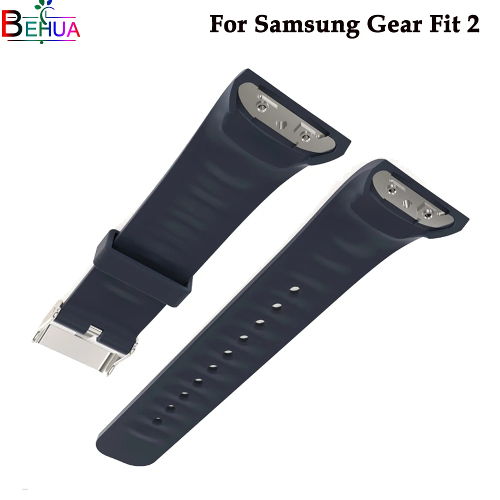 Силиконовый браслет для samsung gear Fit 2, сменные модные спортивные часы, ремешок для samsung gear S2, аксессуары для часов