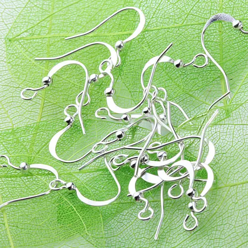 

100pcs Silver Plated French Wire Earring Hooks Jewelry Making Hypoallergenic