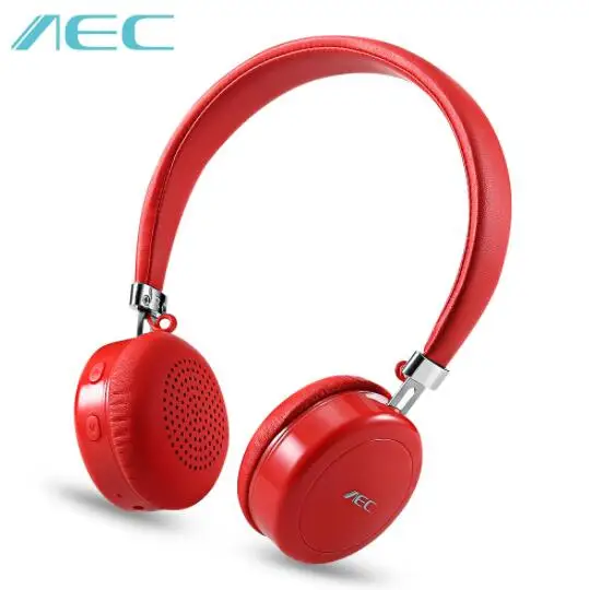 AEC-BQ668 гарнитура Bluetooth V4.2 гарнитура Музыка Беспроводная гарнитура стерео, бинауральный свет модные наушники складные - Цвет: Red